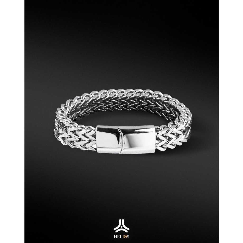 Vòng tay kim loại nam, nữ Helios Braid V
