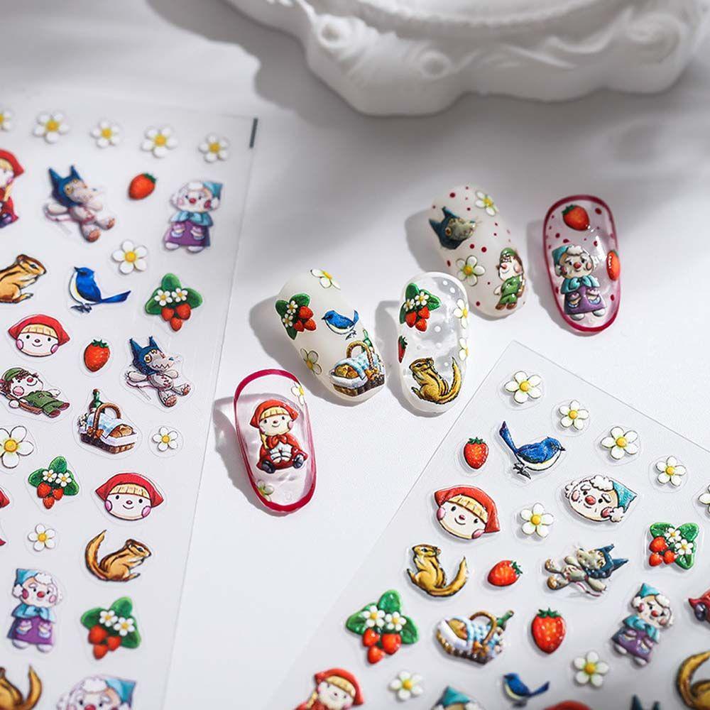 Miếng Dán Trang Trí Móng Tay Hình Thỏ Hoạt Hình Dành Cho Nữ