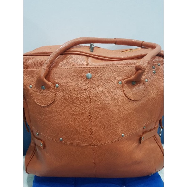 TÚI DU LỊCH DA , DÁNG VUÔNG,