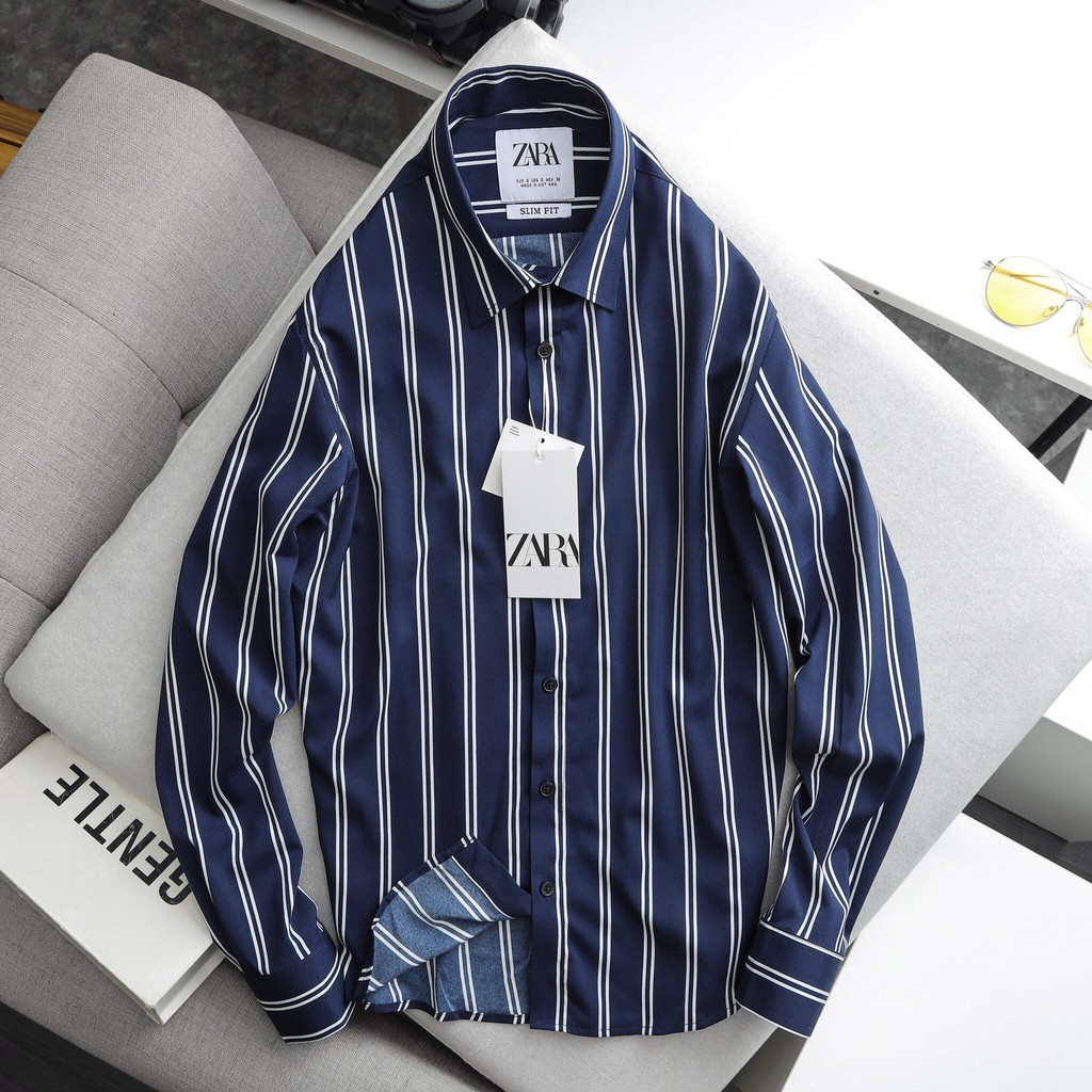 [FREESHIP] Áo sơ mi sọc [ZARA] [BAO ĐỔI TRẢ] cotton siêu mịn mát | BigBuy360 - bigbuy360.vn