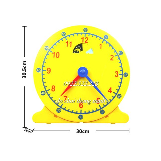 Dạy trẻ học xem giờ - Đồng hồ Montessori  LOẠI TO CHUẨN 30cm