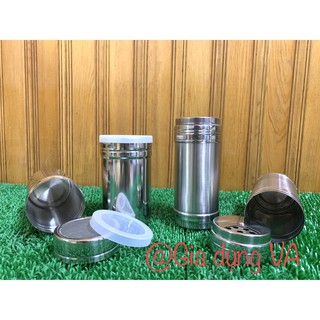 LỌ RẮC TIÊU, MUỐI, BỘT BẰNG INOX KHÔNG GỈ NẮP XOAY VÀ NẮP MỞ