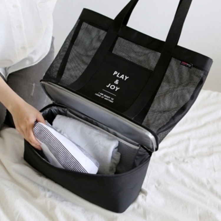 Túi du lịch, dã ngoại, có NGĂN KHÔ, NGĂN ƯỚT riêng biêt AGOSTO size 37x15x42cm