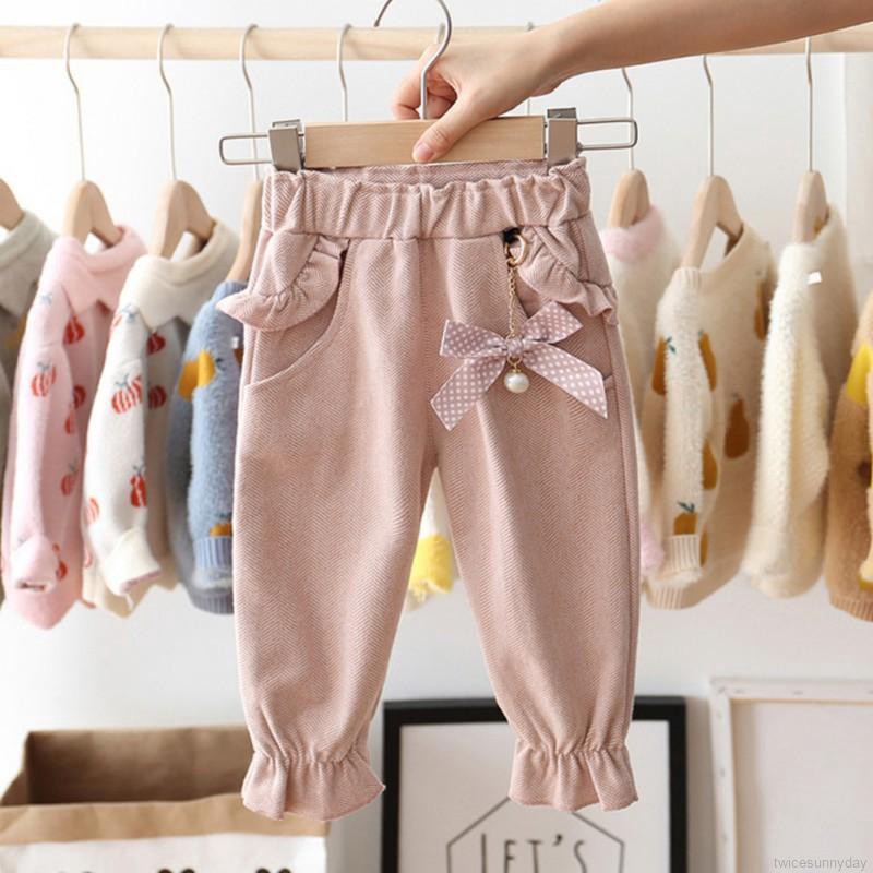 Quần dài in họa tiết dễ thương cho bé gái