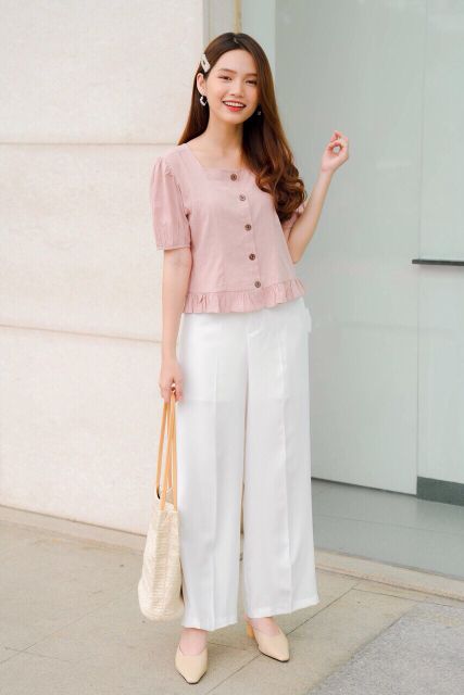 Áo sơ mi nữ kiểu màu vintage