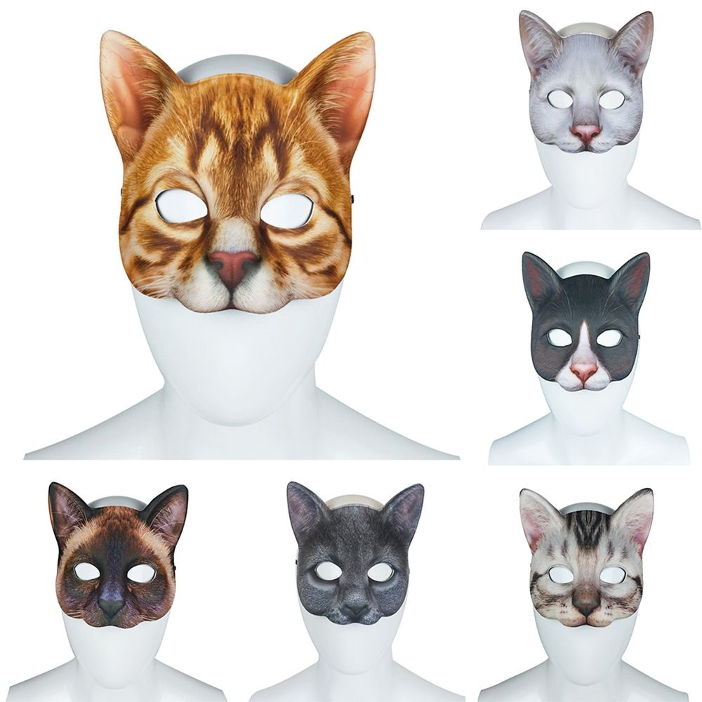 Mặt nạ hóa trang hình mèo bảo vệ mắt không độc hại cho dịp Halloween