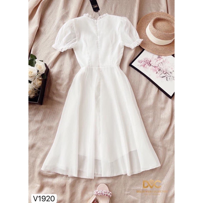 [VÁY ĐI TIỆC CAO CẤP] VÁY TRẮNG XOÈ THIẾT KẾ | BigBuy360 - bigbuy360.vn