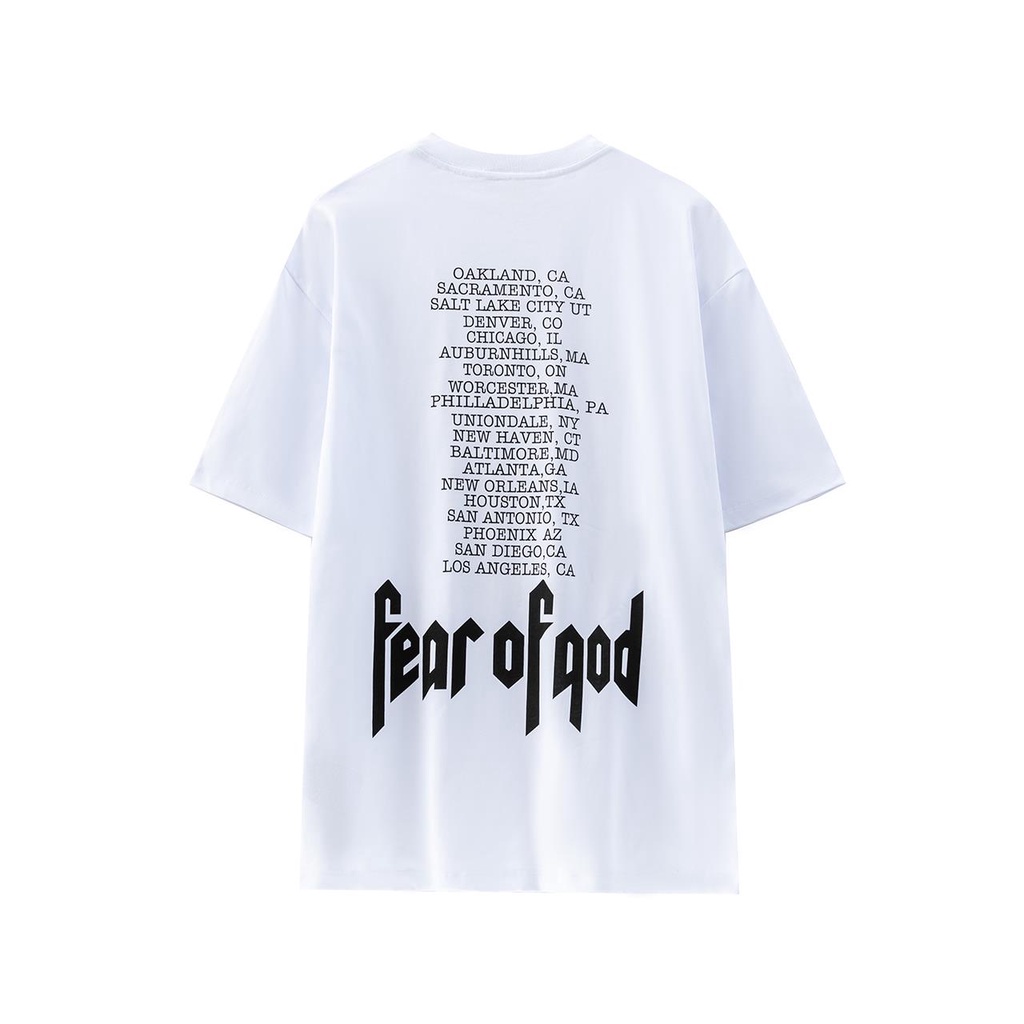 Áo Thun Cotton Tay Ngắn In Chữ FOG Fear Of God * *