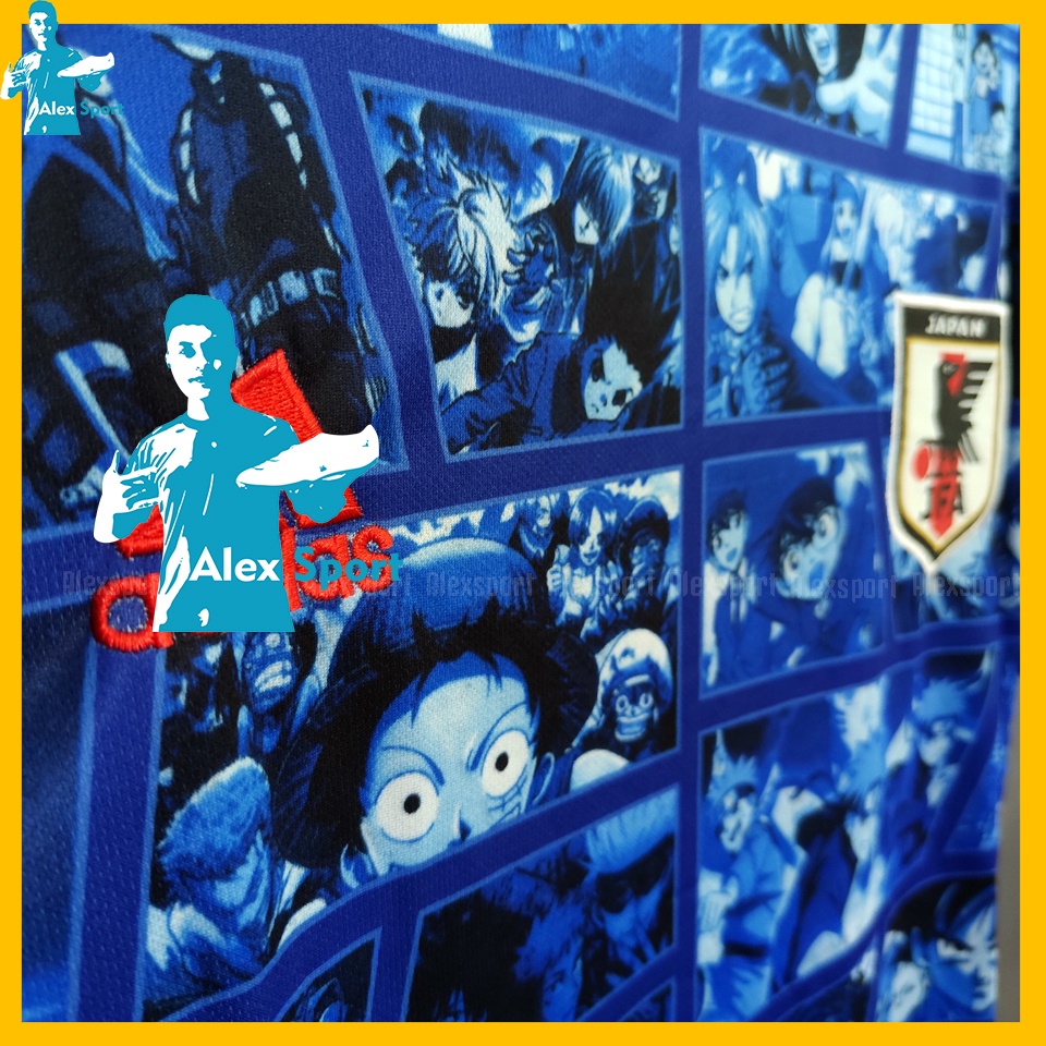 LOGO THÊU Bộ Quần Áo Bóng Đá ĐTQG Nhật Bản 22-23 Anime Bản Đẹp Thoáng Khí - Alex Sport