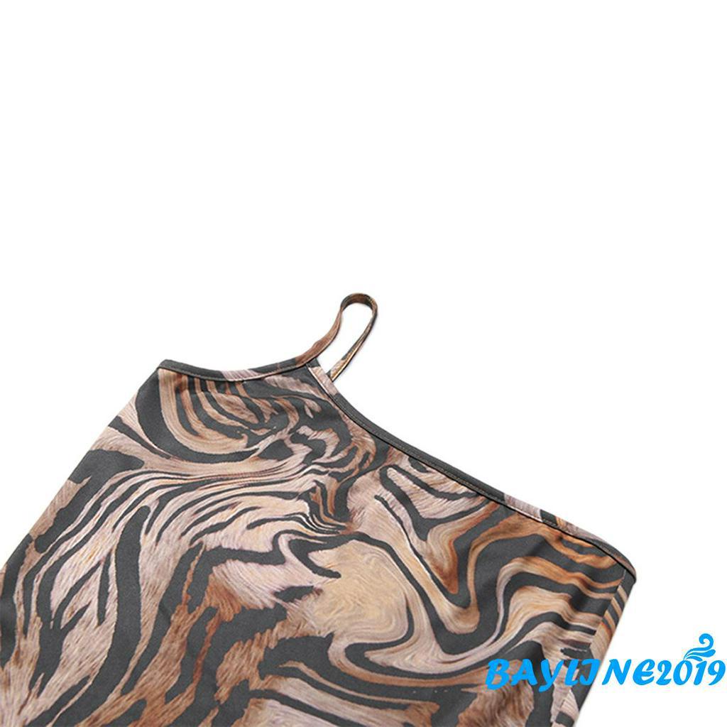 Đầm không tay Họa Tiết Da Báo Thời Trang Quyến Rũ