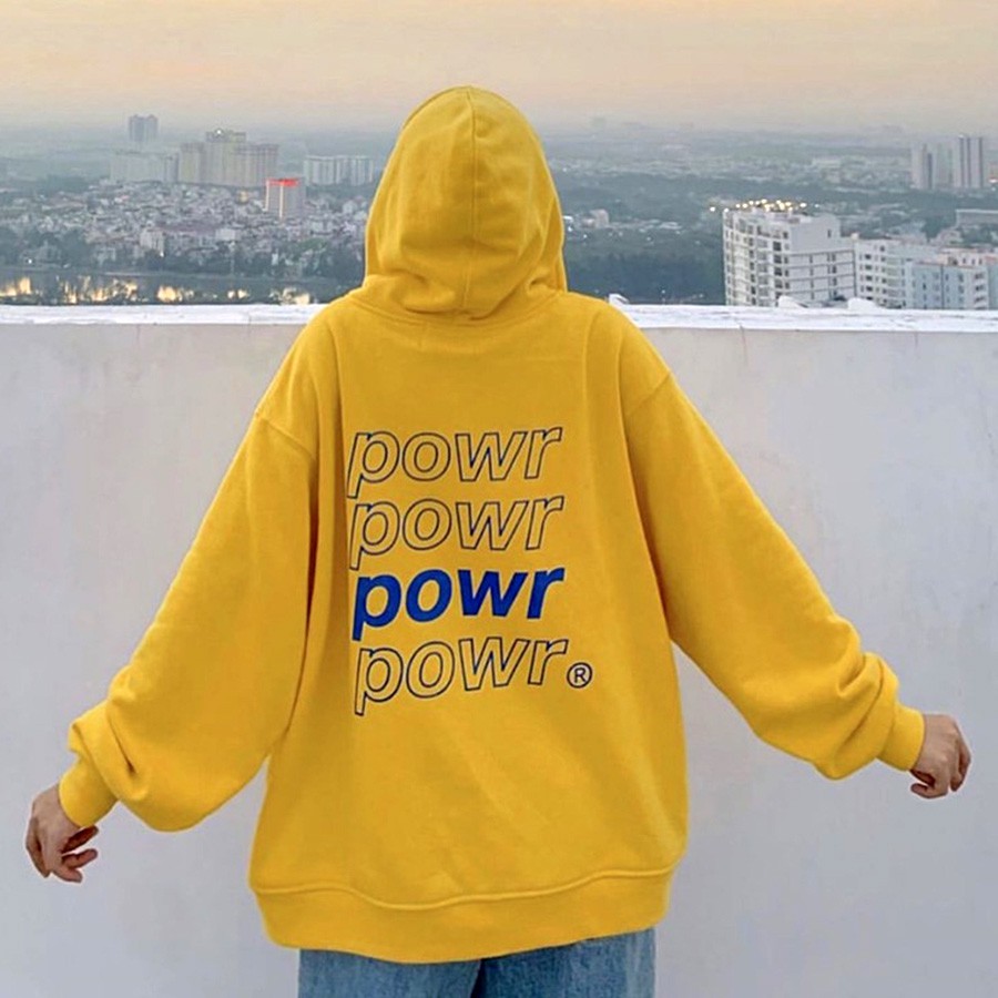 ÁO HOODIE - ÁO KHOÁC NỈ NGOẠI Powr (HD1180 - Kèm Video Ảnh Thật)