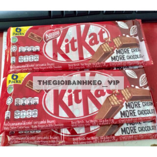 Combo 10 bịch kitkat 2F x 6thanh x 17gr