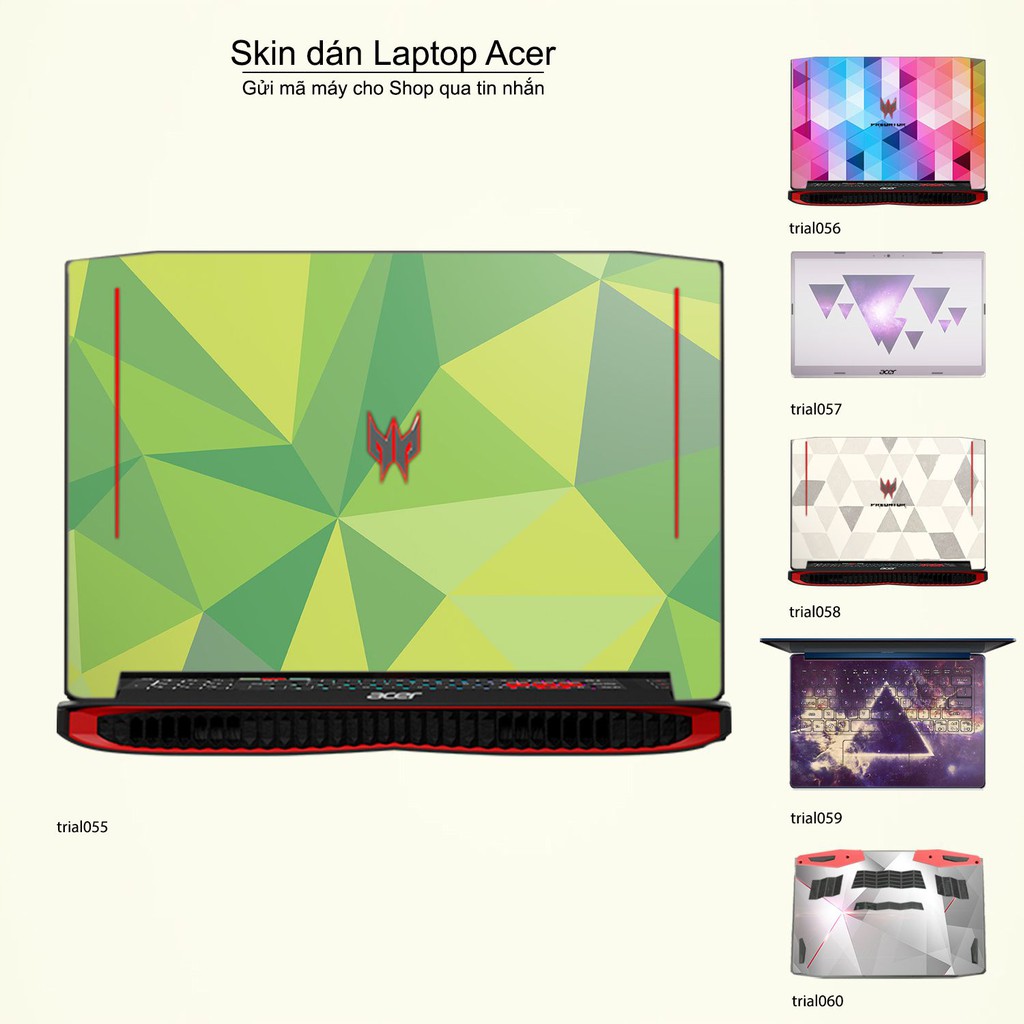 Skin dán Laptop Acer in hình Đa giác _nhiều mẫu 10 (inbox mã máy cho Shop)