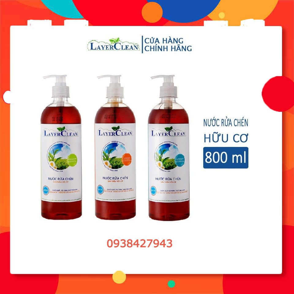 Nước rửa chén Layer Clean 800ml