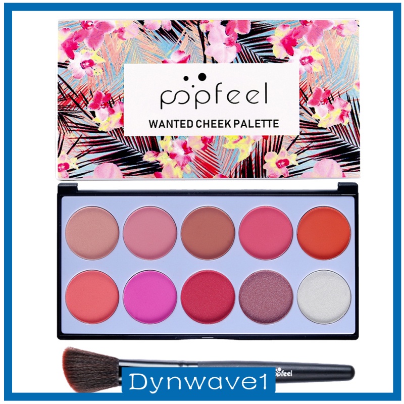 [DYNWAVE1] Blusher Palette 10 Color Makeup Face Cheek Matte Powder Blush Pallet Without