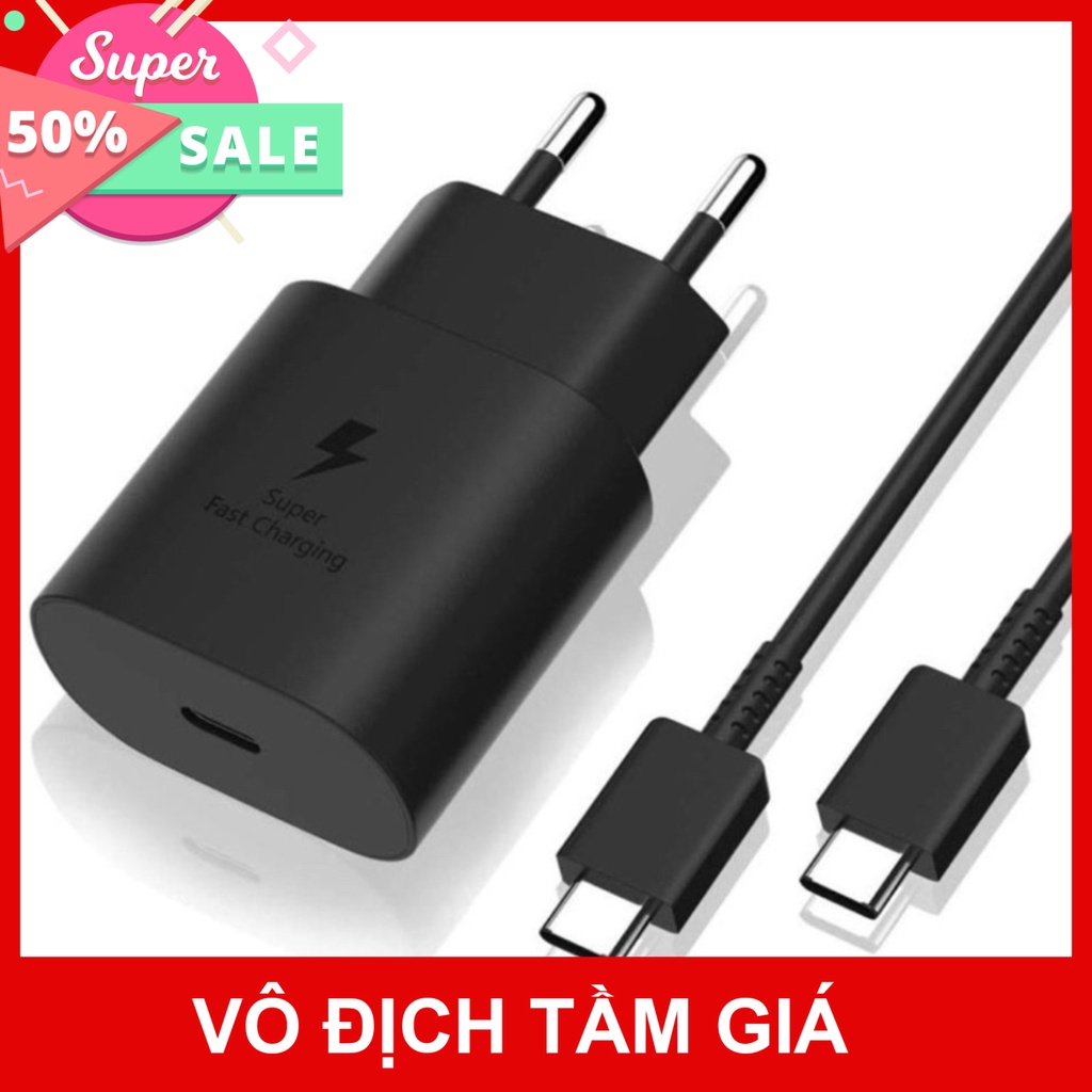 (Sale) (ZIjin HÃNG) Bộ Sạc Nhanh 25W Chíg Hãng SanSung Cho Galaxy Nốt 10, S10,S20.. (Cam Kết Chất Lượng) TGPK8999