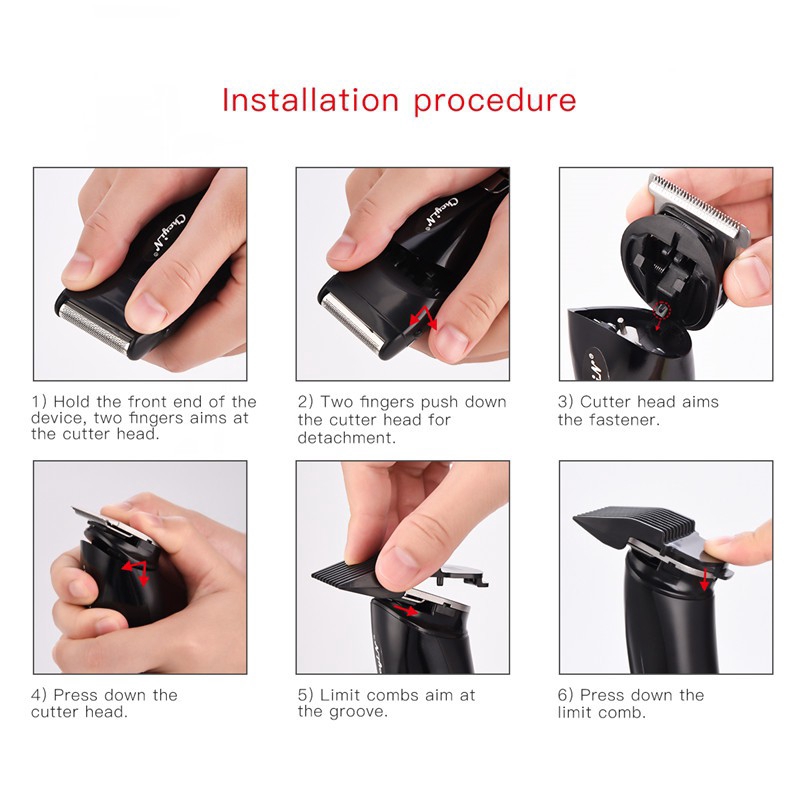 Ckeyin Bộ Máy cạo râu Cắt Tóc / Cạo Râu / Mũi Có Thể Sạc Lại RC378 Cho Nam