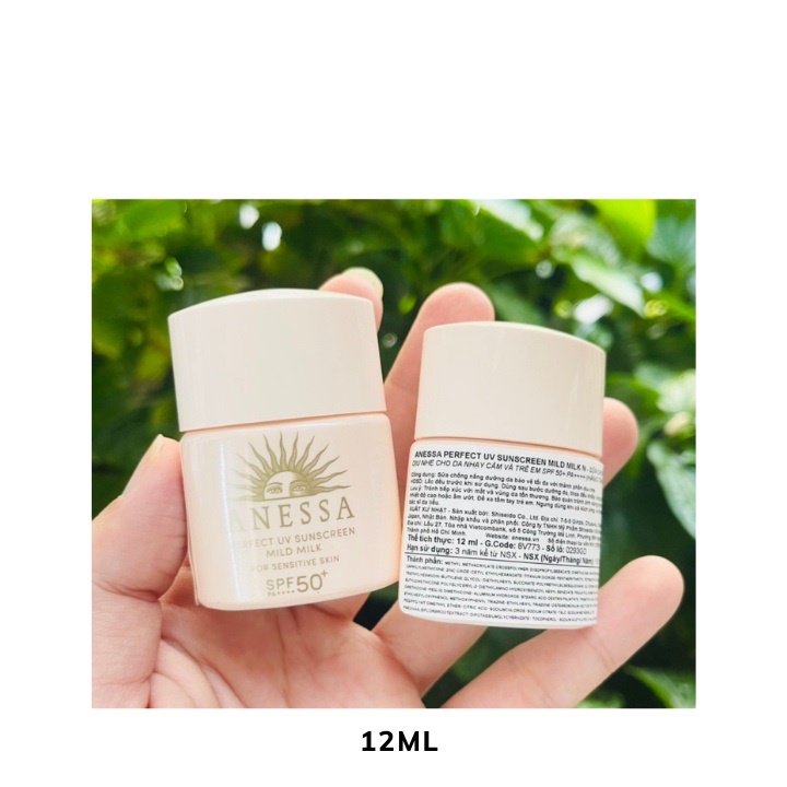 Kem Chống Nắng Anessa Perfect UV Sunscreen SPF50+ PA++++ Minisize 12ml