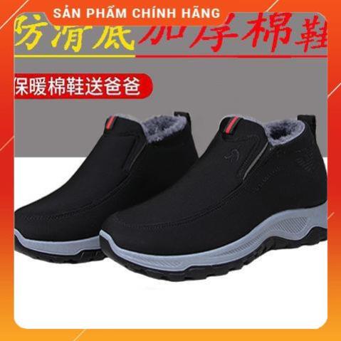 Giày Bốt Đi Tuyết Vải Cotton Dày Chống Thấm Nước Thời Trang Mùa Đông Cho Nam -pos1