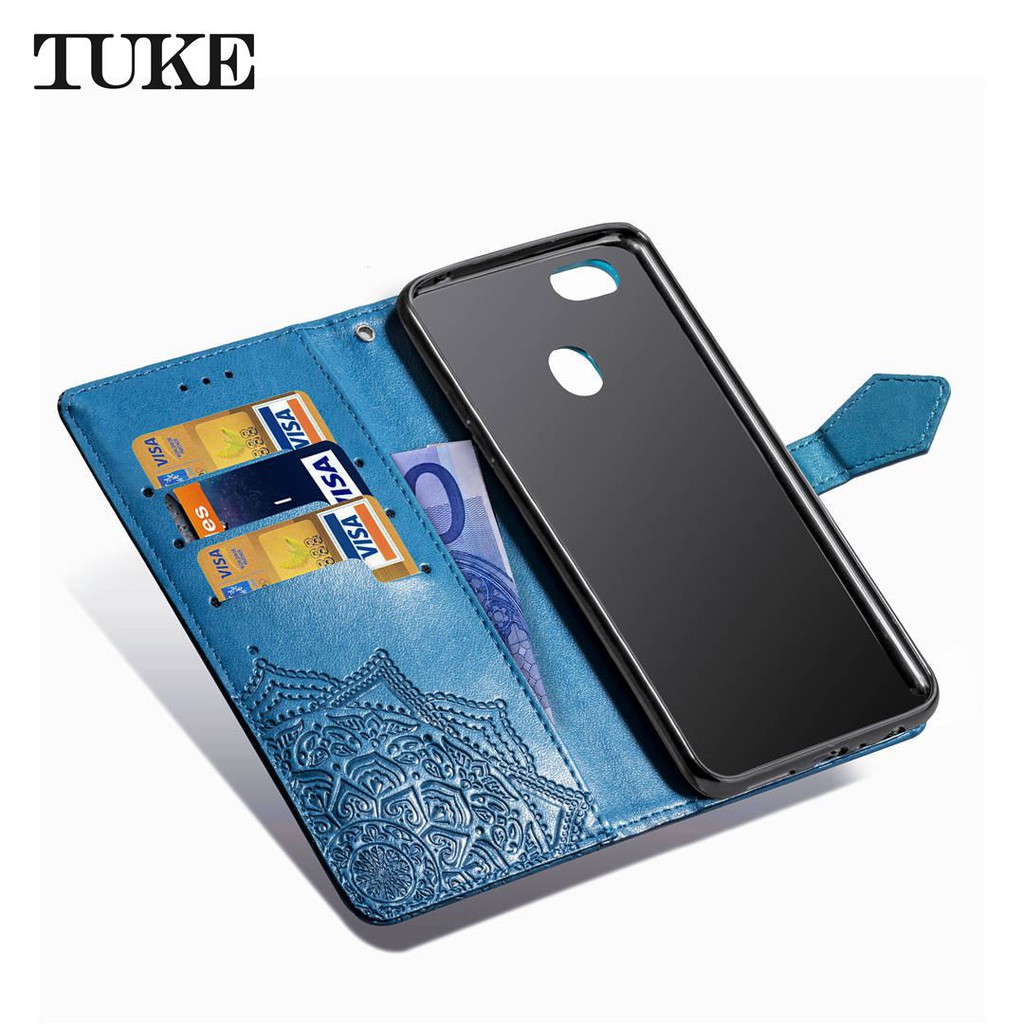 Ốp lưng ví da thêu hoạ tiết hoa Mandala 3D dành cho điện thoại OPPO F5 A83 | BigBuy360 - bigbuy360.vn