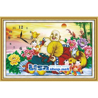 Tranh thêu chữ thập PHẬT DI LẠC 88989 (78x51cm) chưa thêu3d