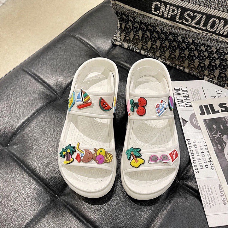 Dép sandal cross đế dày  6cm tăng chiều cao  cho nữ dép sandall ulzzang cao gót, xăng đan đế xuồng