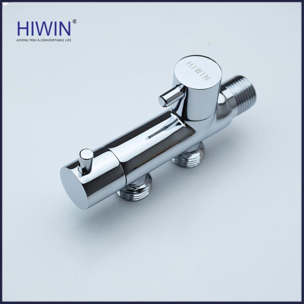 Van T chia nước vòi sen vòi xịt, van giảm áp lực nước chất liệu đồng mặt gương HIWIN JF-115