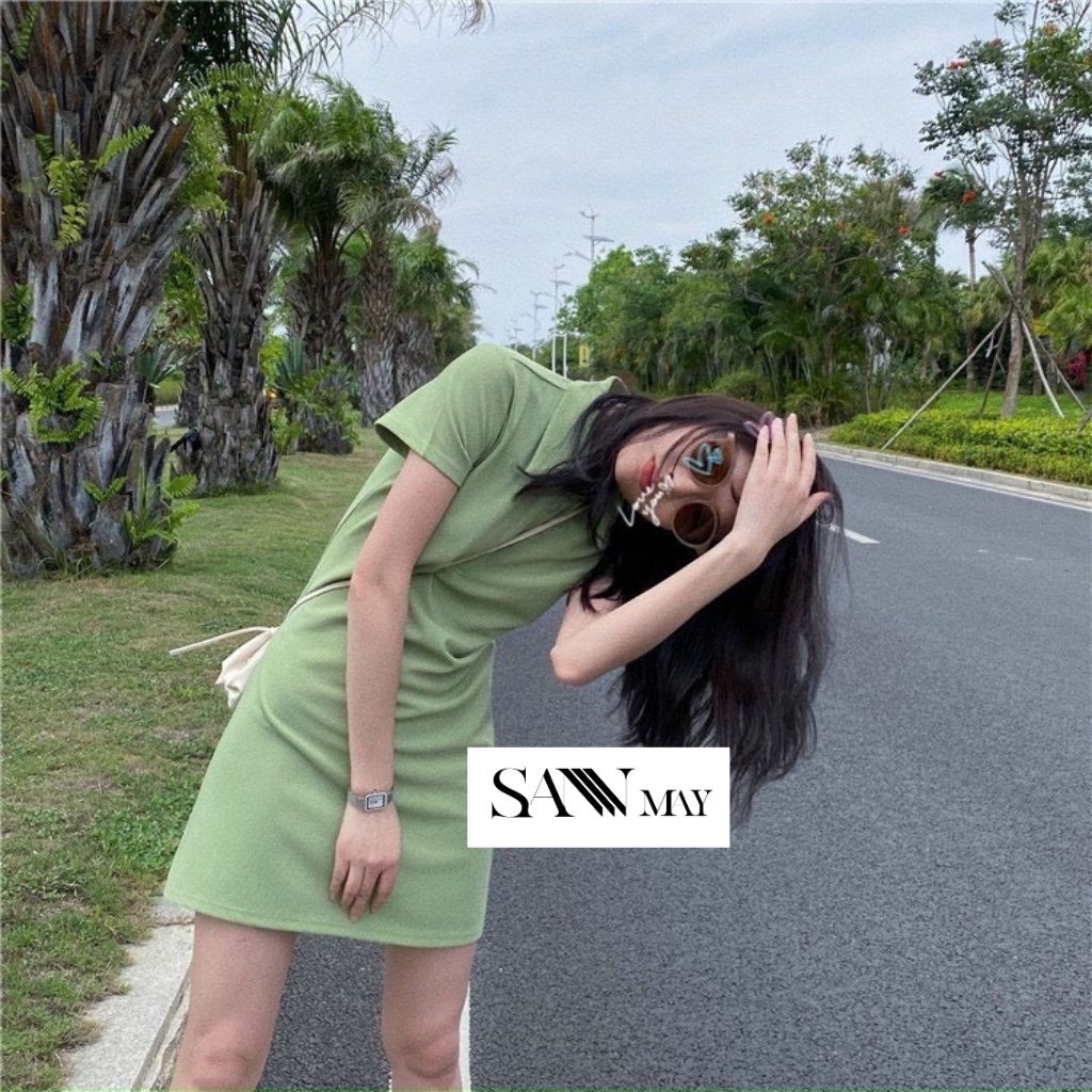 Đầm Thun Nữ Polo SANJOLI Váy Dáng Suông Ôm Body Đi Dự Tiệc Cưới Chơi Biển, Công Sở Cao Cấp Hàn Quốc, Trơn Thể Thao VD025 | BigBuy360 - bigbuy360.vn