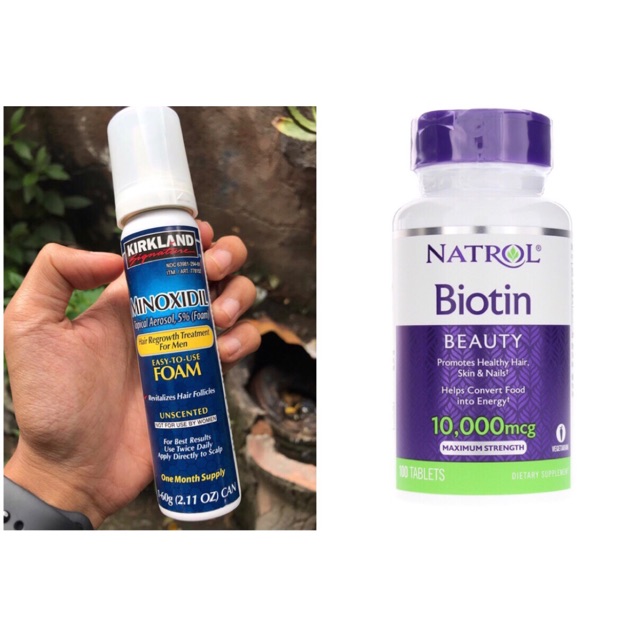 COMBO MINOXIDIL FOAM + BIOTIN