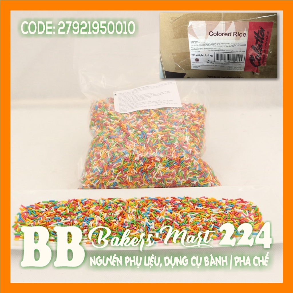 Cốm ĐỦ MÀU DÀI hiệu COLATTA Indonesia - Gói 1kg