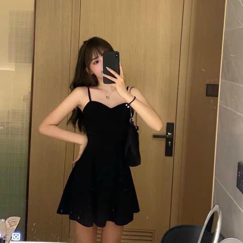 Sét váy xoè 2 dây mix áo croptop siêu hot kèm ảnh thật video | BigBuy360 - bigbuy360.vn