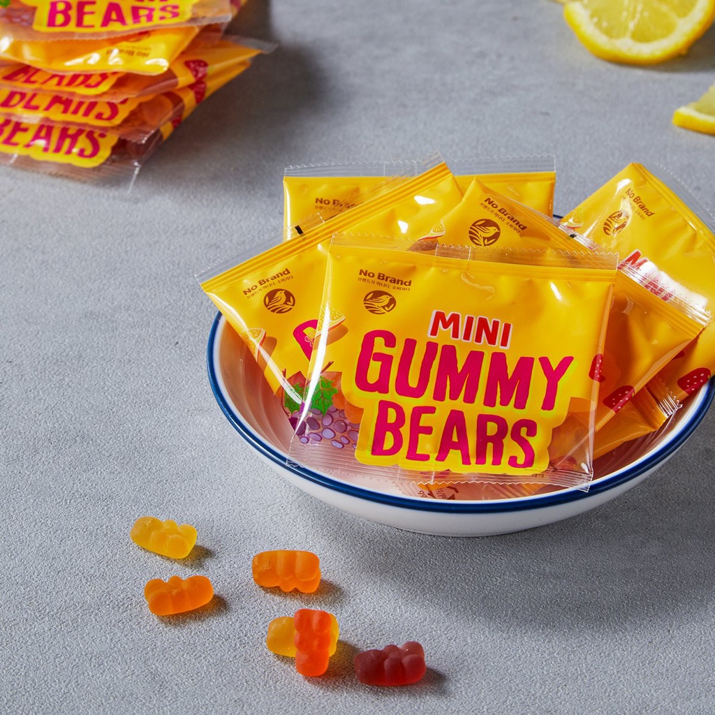 Kẹo Dẻo Gấu Gummy Jelly Vị Trái Cây No Brand 252g (20 gói) - Emart VN