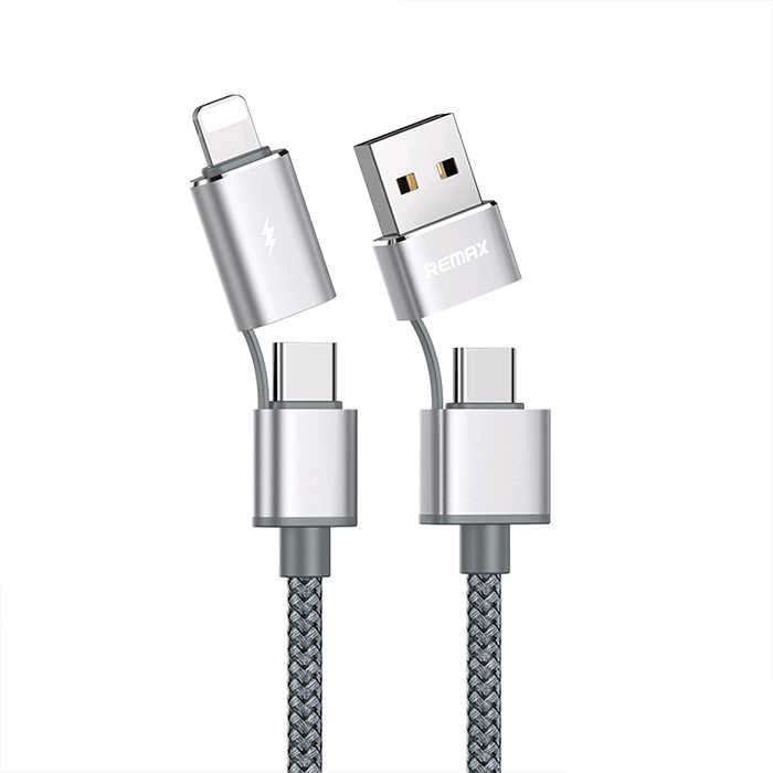 Cáp Sạc Remax Aurora 4 Trong 1 Micro Usb Lightning Rc-020t Cho Iphone Và Micro Usb