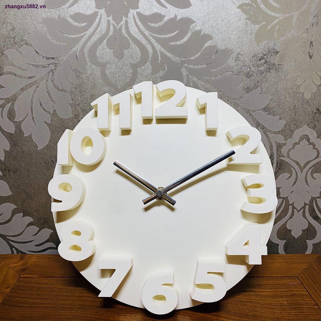 Đồng Hồ Treo Tường 3D Thiết Kế Đơn Giản Thời Trang Theo Phong Cách Bắc Âu