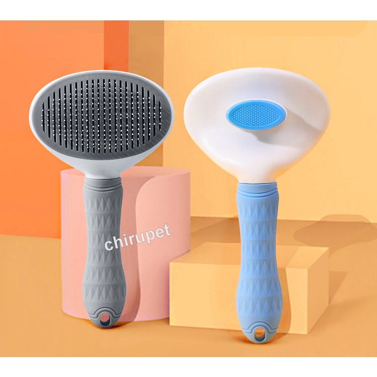 Lược Chải Lông Chó Mèo Bấm Đẩy Lông Sau Khi Chải