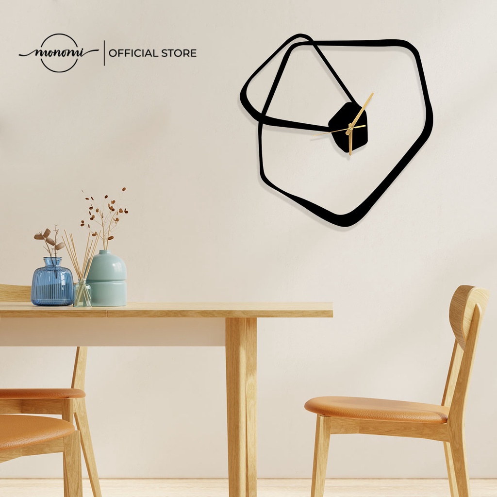 Đồng Hồ CNC Decor Wide Oval Đinh Ba Chân Không Cần Khoan Tường Chịu Được Lực Tối Đa 3Kg THE MONOMI - C034