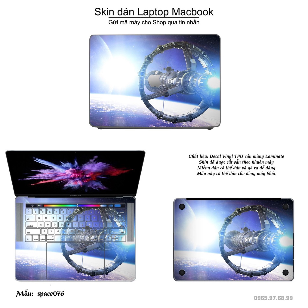 Skin dán Macbook mẫu không gian (đã cắt sẵn, inbox mã máy cho shop)