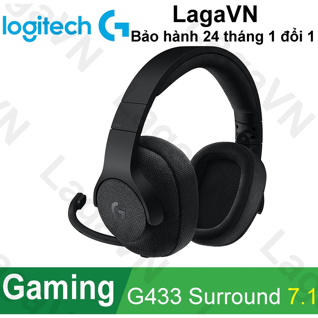 Tai Nghe Gaming Logitech G433 7.1 Surround Wired Headset | WebRaoVat - webraovat.net.vn