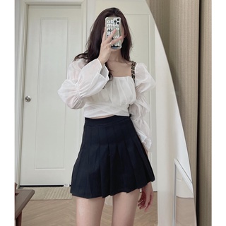 A6839 Áo tơ nơ lưng Audrey