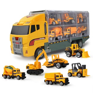 7 in 1 Alloy Diecast Metal Cars Vehicles Toy Engineering Truck Toys for Boys Kids Educational Toys