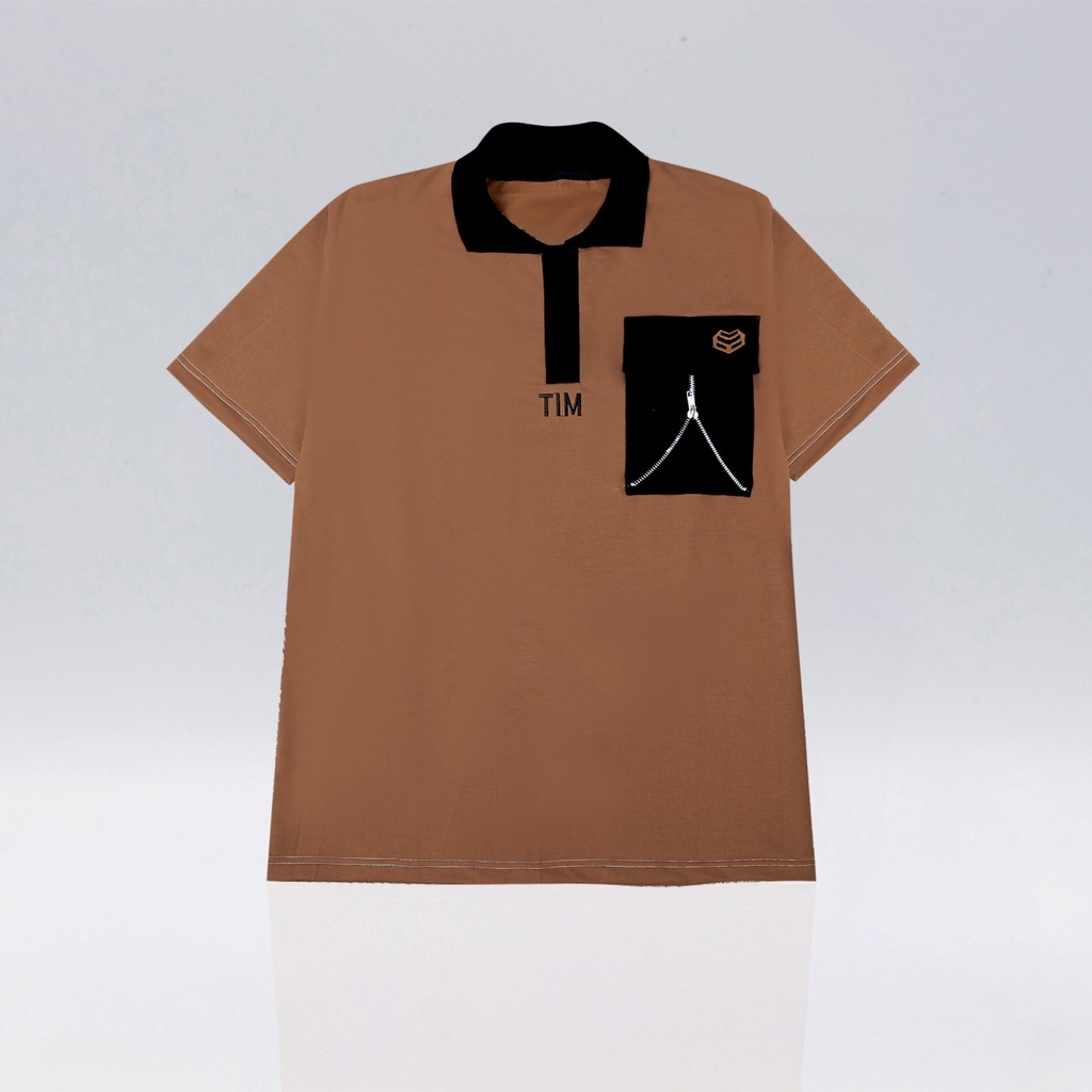 Áo Polo Oversize Unisex TIM FASHION - Áo Thun Có Cổ Tay Lỡ, Form Rộng Nam Nữ 08.