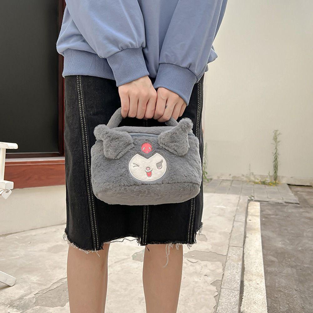 Túi Đựng Mỹ Phẩm Treo Tường Bằng Vải Bông Kuromi Melody Sức Chứa Lớn Thanh Lịch Dễ Thương Cho Nữ