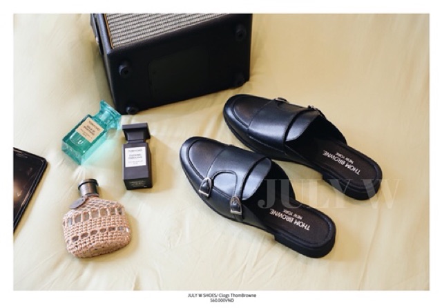 [ Ảnh thật ] Double Monk Strap Slipper, giày sục nam da bò