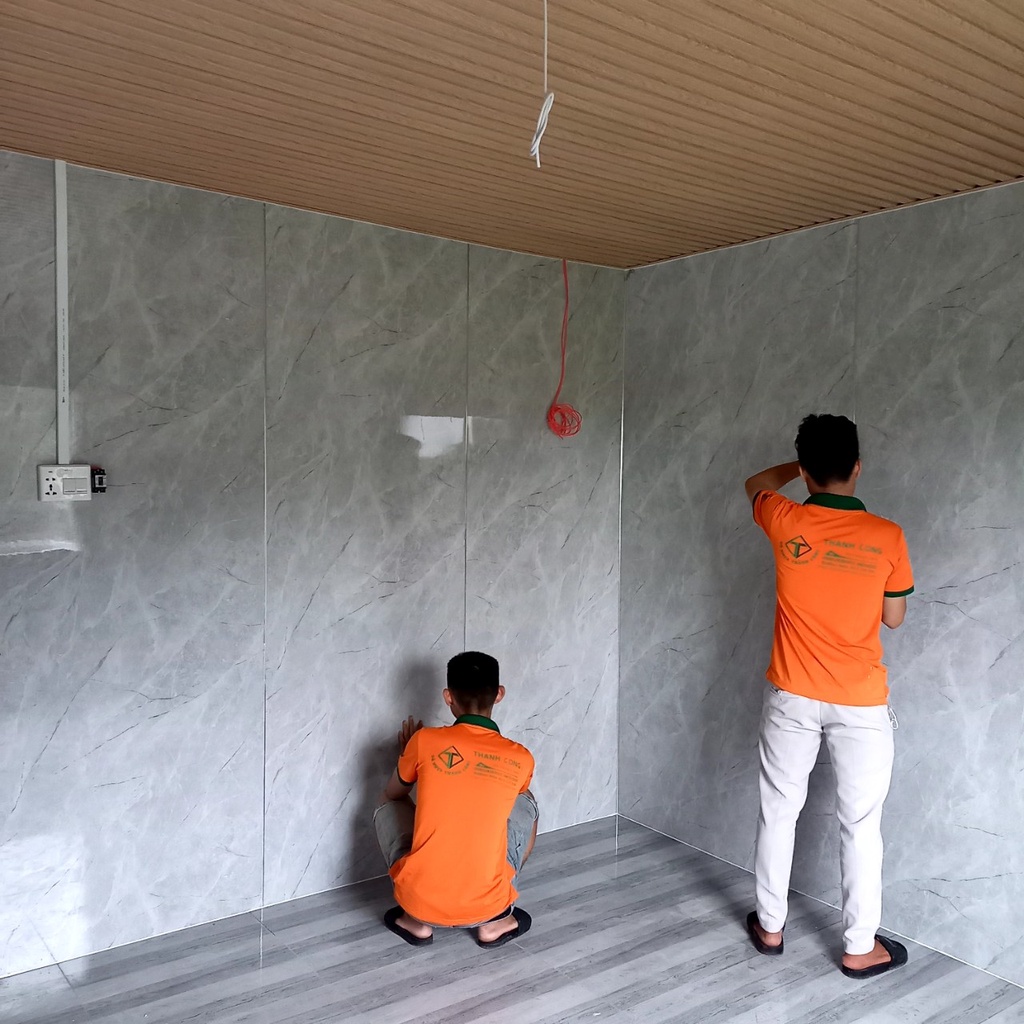 Tấm ốp tường, tấm ốp lam sóng, tâm lam gỗ nhựa conposite, Tấm vân đá giả xi mang
