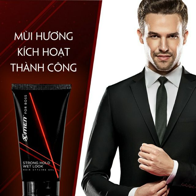 Keo vuốt tóc X-Men For Boss Gel STRONG HOLD WET LOOK 150G