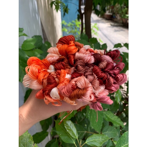 Combo 100 tép chỉ thêu  airo theo tone màu