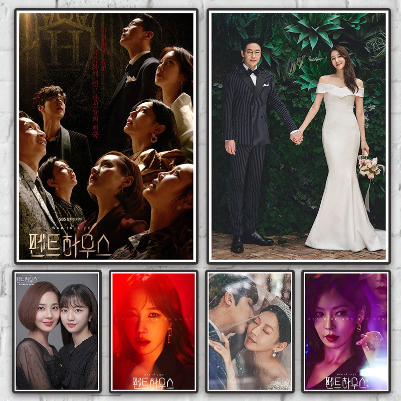 Miếng Dán Tường Trang Trí in Hình Drama the Penthouse: War in Life 3 Kiểu Hàn Quốc