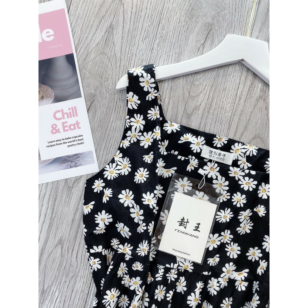 đầm 2 dây cúc họa mi vintage dáng xòe điệu đà - HOT HOT HOT | BigBuy360 - bigbuy360.vn