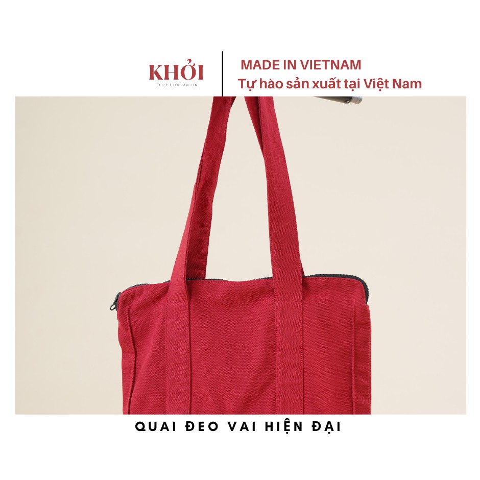 Combo Túi Vải JOYFUL TOTE và Túi Đeo Chéo PHONE BAG 2022 Canvas Đẹp, Tiện Ích Dùng Hàng Ngày, Đi Làm, Đi Học