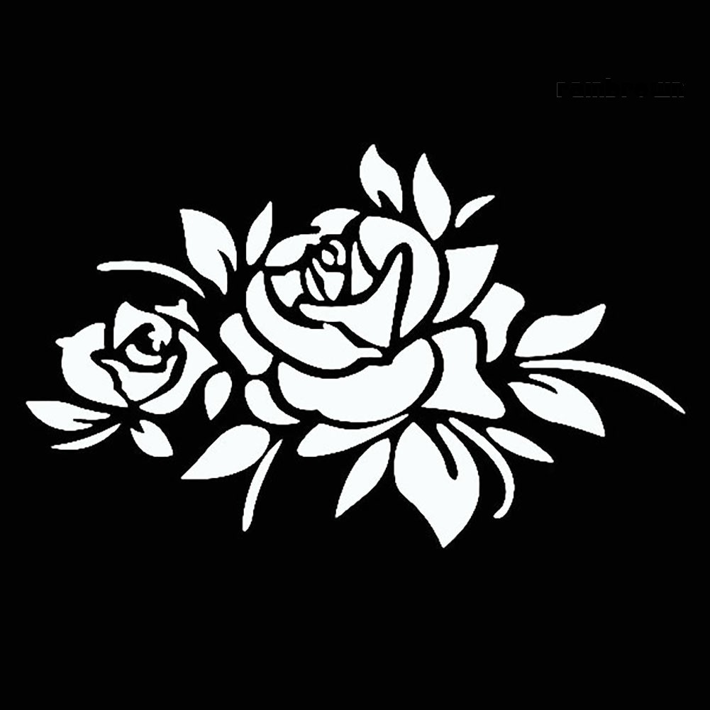 Miếng Dán Phản Quang Họa Tiết Hoa Hồng Trang Trí Xe Hơi